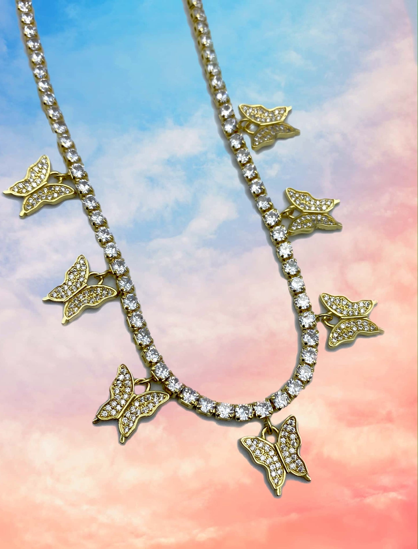 Golden Butterfly Chocker