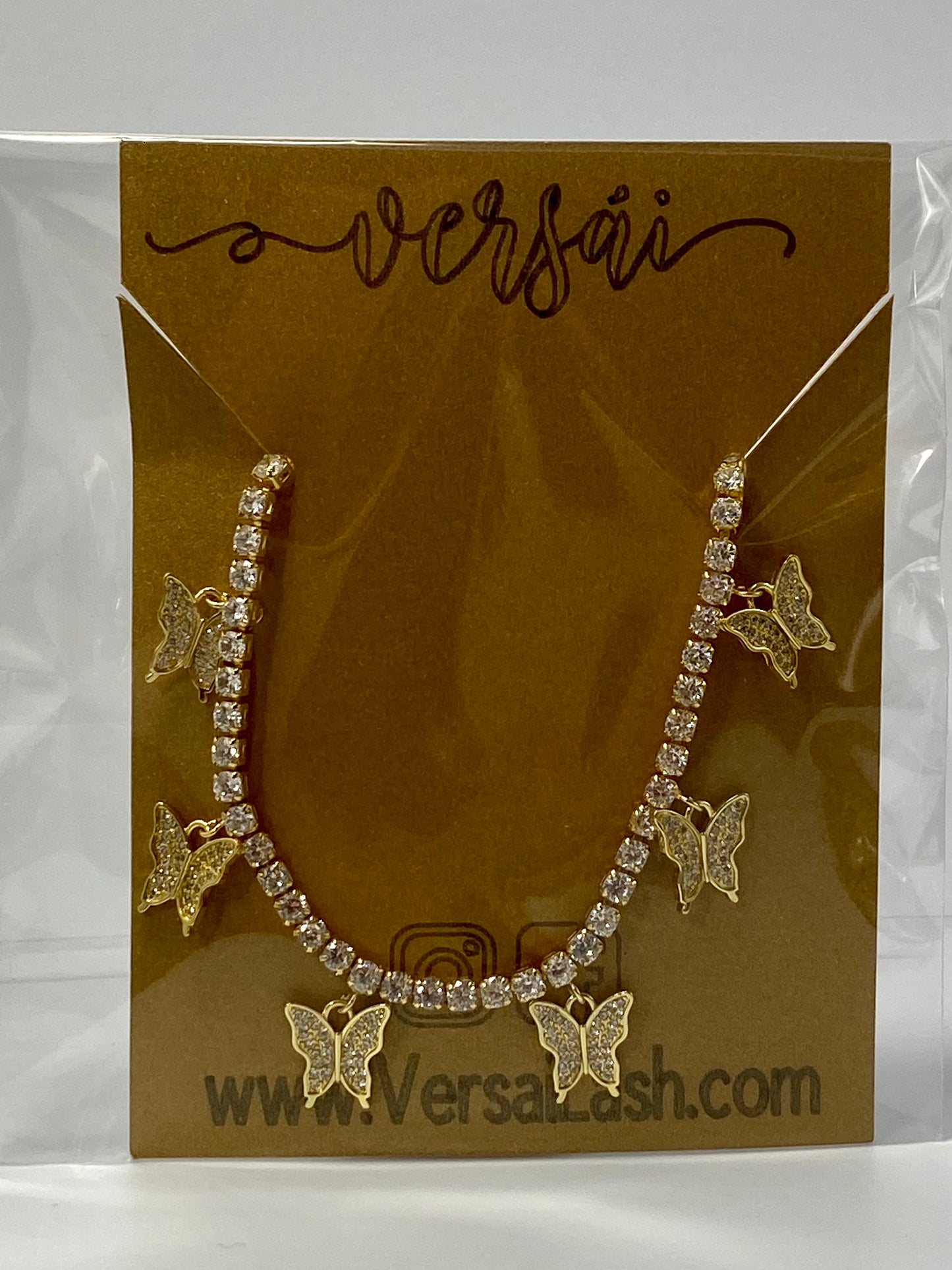 Gold Butterfly Tennis Anklet