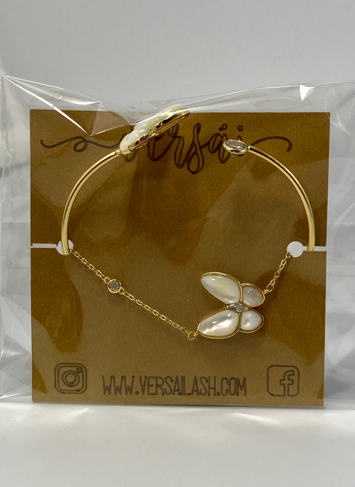 Ivory Butterfly Bangle Set